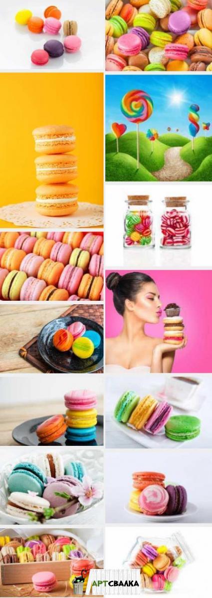 Разноцветные печеньки и леденцы | Colorful cookies and candy canes